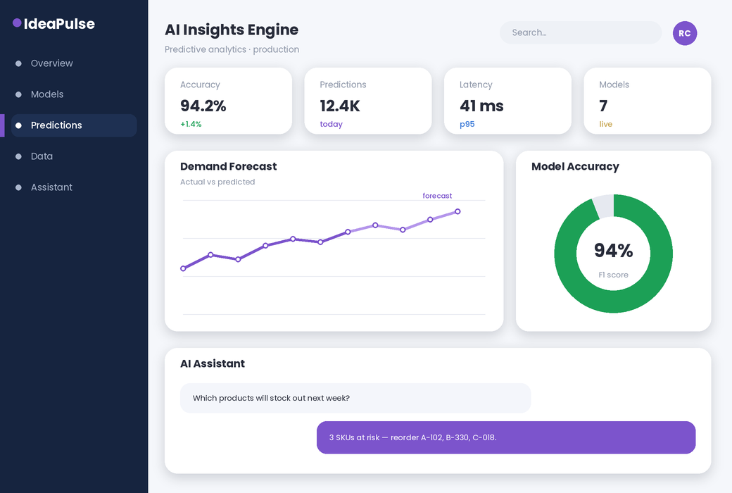 AI & Machine Learning screen